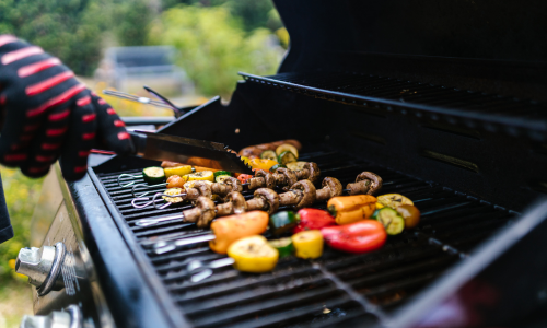 Vegetables on grill